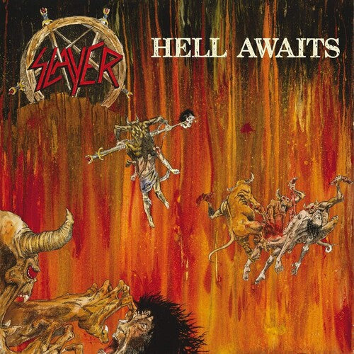 Hell Awaits [3LP] (Fire Splatter Vinyl 40th Anniversary Edition 60 Pg Book Replica Ticket From Bochum Show Replica Hell Awaits Laminate Hell Awaits Tour Poster Slipmat Band Poster)