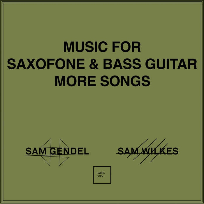 Music For Saxofone & Bass Guitar More Songs [LP]