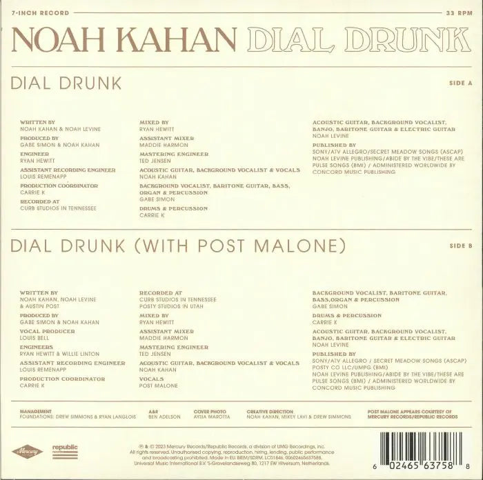 Dial Drunk [Clear 7" Vinyl Single]